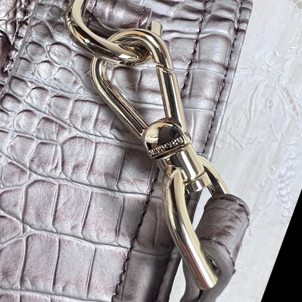 Brahmin Caroline Silver Lining Melbourne Satchel NWOT - Picture 11 of 15
